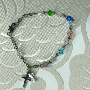 Dainty first communion bracelet